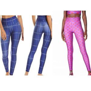 2 pair Terez Pink Floral Geo High Shine